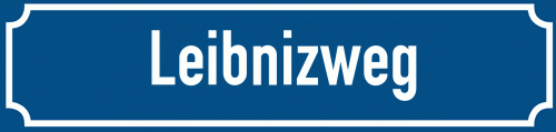 Straßenschild Leibnizweg