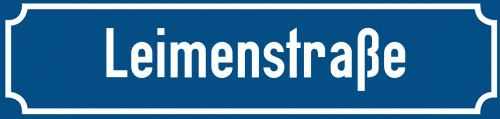 Straßenschild Leimenstraße