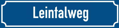 Straßenschild Leintalweg
