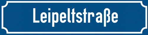 Straßenschild Leipeltstraße