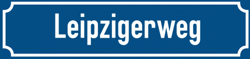 Straßenschild Leipzigerweg zum kostenlosen Download