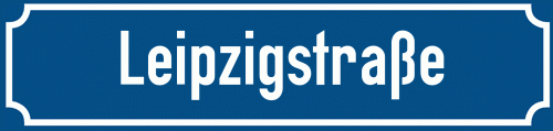 Straßenschild Leipzigstraße zum kostenlosen Download