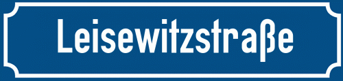 Straßenschild Leisewitzstraße