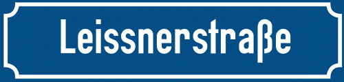 Straßenschild Leissnerstraße