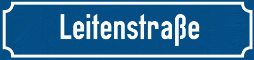 Straßenschild Leitenstraße