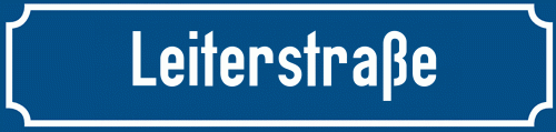 Straßenschild Leiterstraße