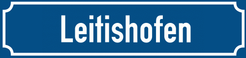 Straßenschild Leitishofen zum kostenlosen Download
