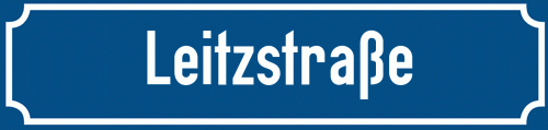 Straßenschild Leitzstraße