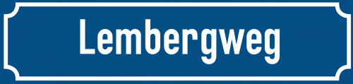 Straßenschild Lembergweg zum kostenlosen Download