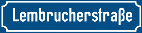 Straßenschild Lembrucherstraße zum kostenlosen Download