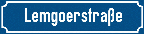 Straßenschild Lemgoerstraße zum kostenlosen Download