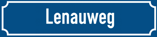 Straßenschild Lenauweg