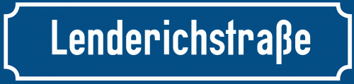 Straßenschild Lenderichstraße
