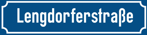 Straßenschild Lengdorferstraße zum kostenlosen Download