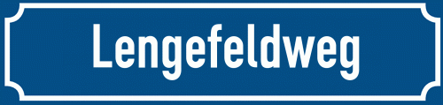 Straßenschild Lengefeldweg