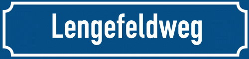 Straßenschild Lengefeldweg zum kostenlosen Download