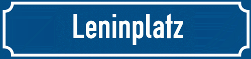 Straßenschild Leninplatz zum kostenlosen Download
