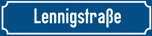 Straßenschild Lennigstraße