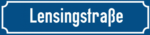 Straßenschild Lensingstraße