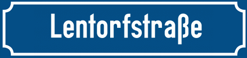 Straßenschild Lentorfstraße