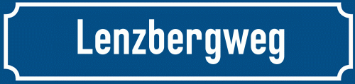 Straßenschild Lenzbergweg