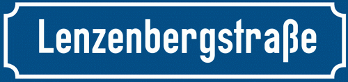 Straßenschild Lenzenbergstraße