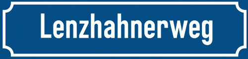 Straßenschild Lenzhahnerweg