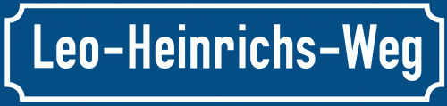 Straßenschild Leo-Heinrichs-Weg