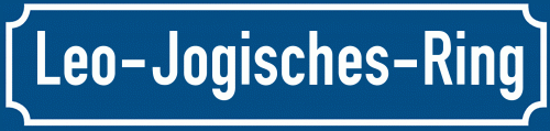 Straßenschild Leo-Jogisches-Ring