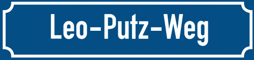 Straßenschild Leo-Putz-Weg