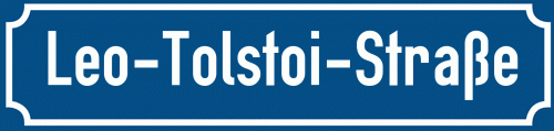 Straßenschild Leo-Tolstoi-Straße