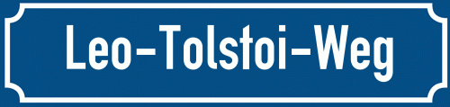 Straßenschild Leo-Tolstoi-Weg