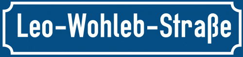 Straßenschild Leo-Wohleb-Straße