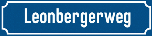 Straßenschild Leonbergerweg