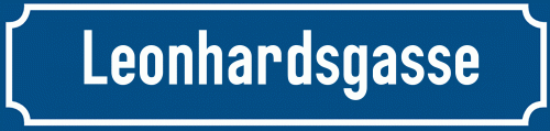 Straßenschild Leonhardsgasse