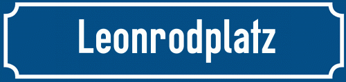 Straßenschild Leonrodplatz zum kostenlosen Download