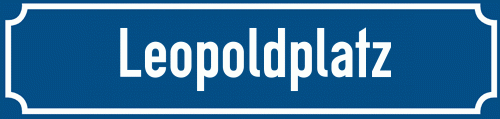 Straßenschild Leopoldplatz