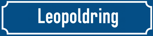 Straßenschild Leopoldring zum kostenlosen Download