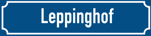 Straßenschild Leppinghof zum kostenlosen Download