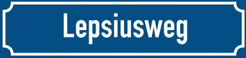 Straßenschild Lepsiusweg