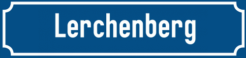 Straßenschild Lerchenberg zum kostenlosen Download