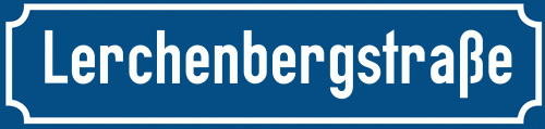 Straßenschild Lerchenbergstraße