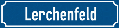 Straßenschild Lerchenfeld