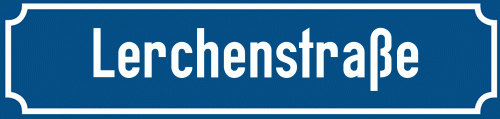 Straßenschild Lerchenstraße