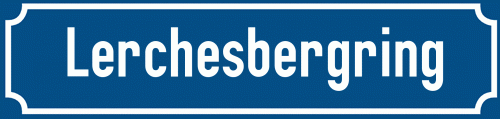 Straßenschild Lerchesbergring