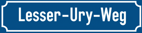 Straßenschild Lesser-Ury-Weg