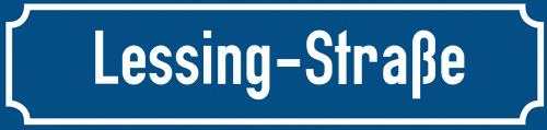 Straßenschild Lessing-Straße