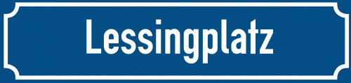 Straßenschild Lessingplatz