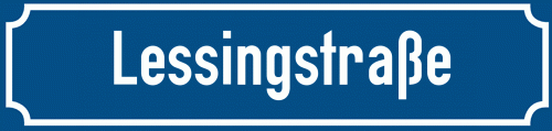 Straßenschild Lessingstraße