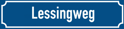 Straßenschild Lessingweg zum kostenlosen Download